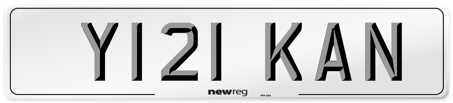 Y121 KAN Number Plate from New Reg